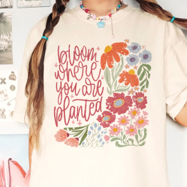 Bloom where you are planted png  floral cowboy boot png  retro flower png  retro western png  boho western png  floral png  boho floral png