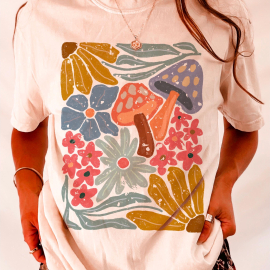 Abstract flower and mushroom png  danish flower png  retro flower png  boho flower svg  floral png  boho floral png  groovy flower png